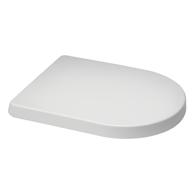 EuroShowers White Short D One Toilet Seat (Soft Close)