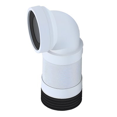 KeyPlumb K729RKPEU 90° WC Extendable Pan Connector 300mm - 750mm Left