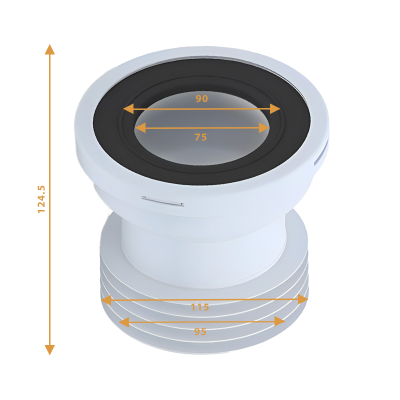 KeyPlumb W1218KPEU Straight WC Pan Connector - 110mm